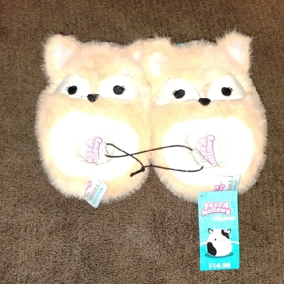 Fuzzamallows by Squishmallows Fox Slippers Toddler - Picture 1 of 4